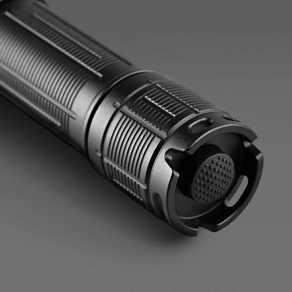 Įkraunamas kišeninis LED žibintuvėlis CREE XHP50.2 20W, Raudona šviesa, 3600Lm 5000K, Li-ion 21700 4000mAh, VIDEX VLF-A376 – Taktinis mygtukas ir raudona šviesa