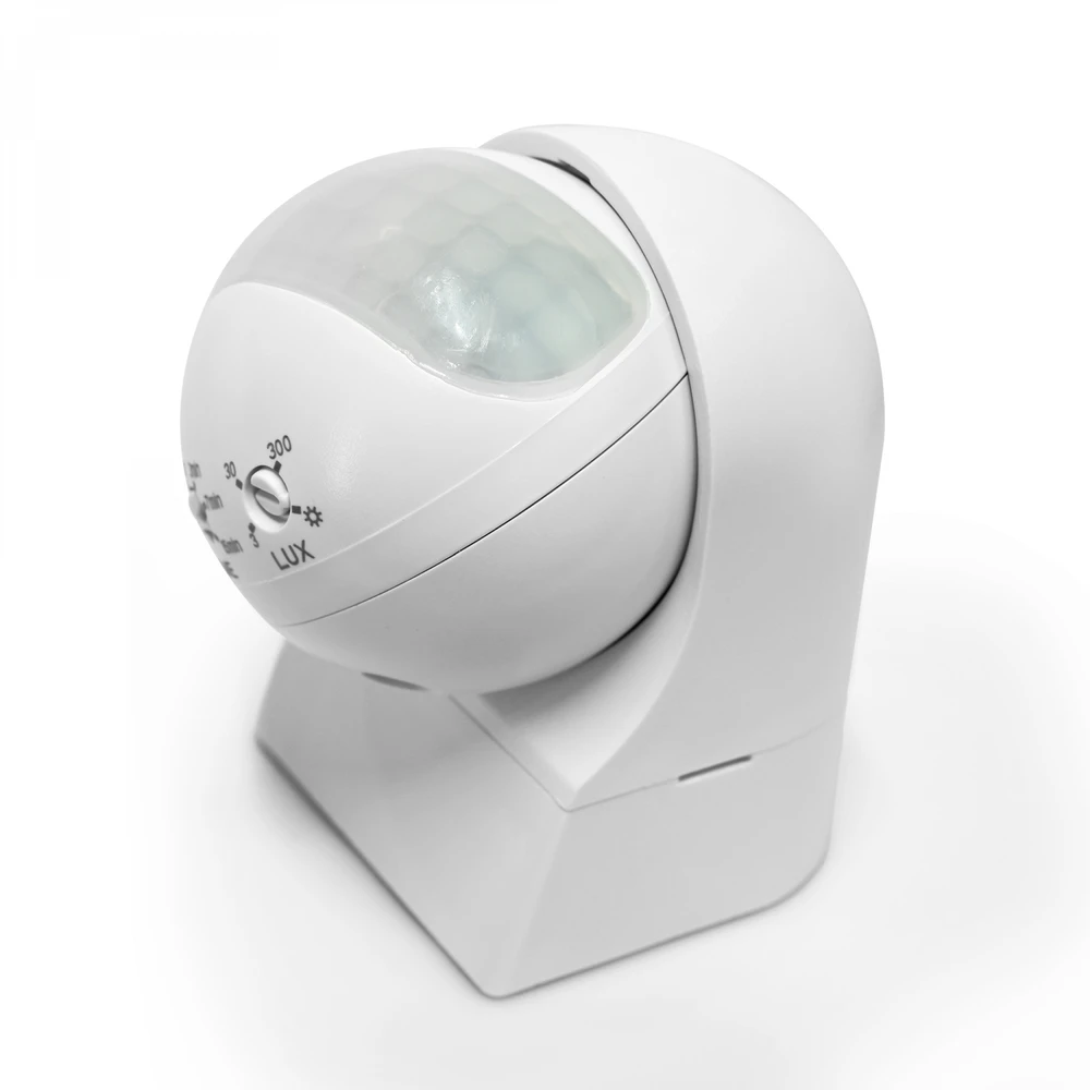 Judesio ir šviesos jutiklis PIR 2-12m 10sec-15min 3-2000lx 160° IP44 VIDEX VL-SPW11W – Judesio aptikimas iki 12m ir platus 160° veikimo kampas