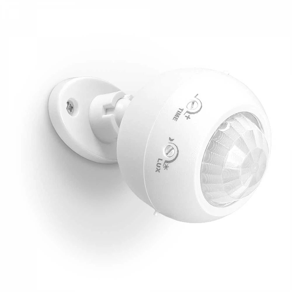 Judesio ir šviesos sensorius PIR 8m 10sec-7min 10-2000lx 360° IP20, VIDEX VL-SPS27W | baltas – Judesio aptikimas iki 8m atstumu ir platus 360° veikimo kampas
