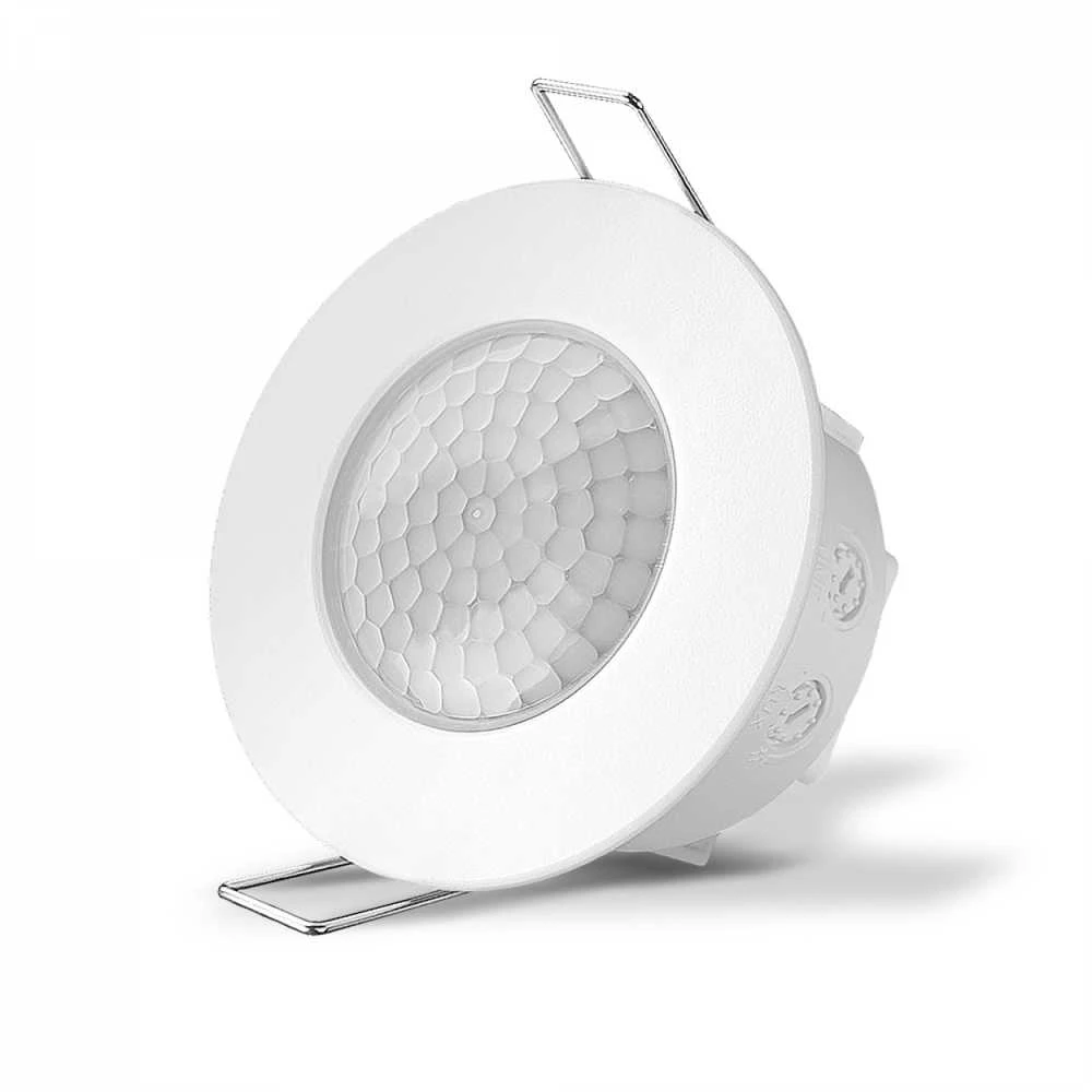 Judesio ir šviesos sensorius PIR 8m 10sec-7min 10-2000lx 360° IP65, VIDEX VL-SPR17W | baltas – Judesio aptikimas iki 8m atstumu ir platus 360° veikimo kampas