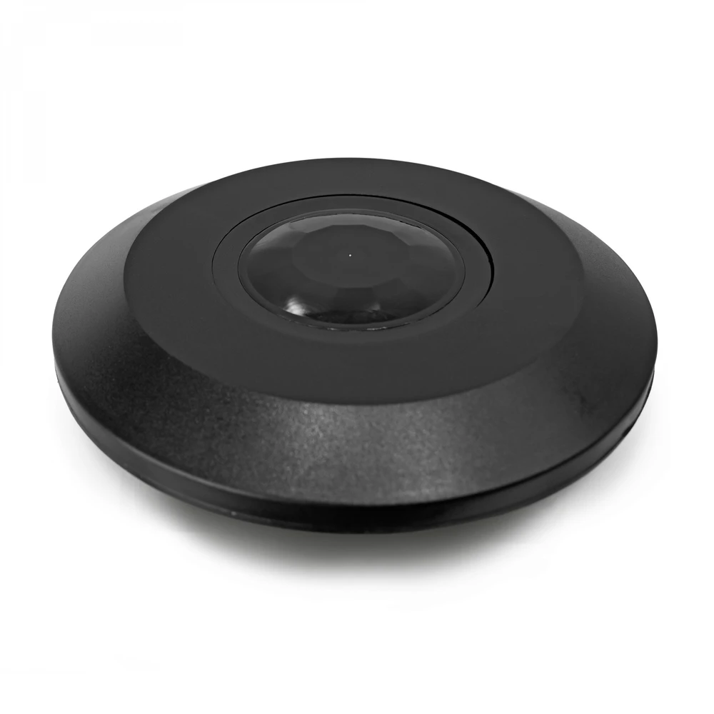 Judesio ir šviesos sensorius PIR 8m 10sec-15min 3-2000lx 360° IP20, VIDEX VL-SPC05B | juodas – Judesio aptikimas iki 8m atstumu ir platus 360° veikimo kampas