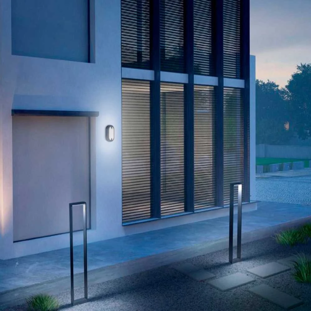 Lauko šviestuvas LED 15W 1200Lm 5000K IP65, VIDEX VLE-BH12O-155 | DANA IP65 (neutraliai balta šviesa), pilka – Smūgiams atsparus korpusas