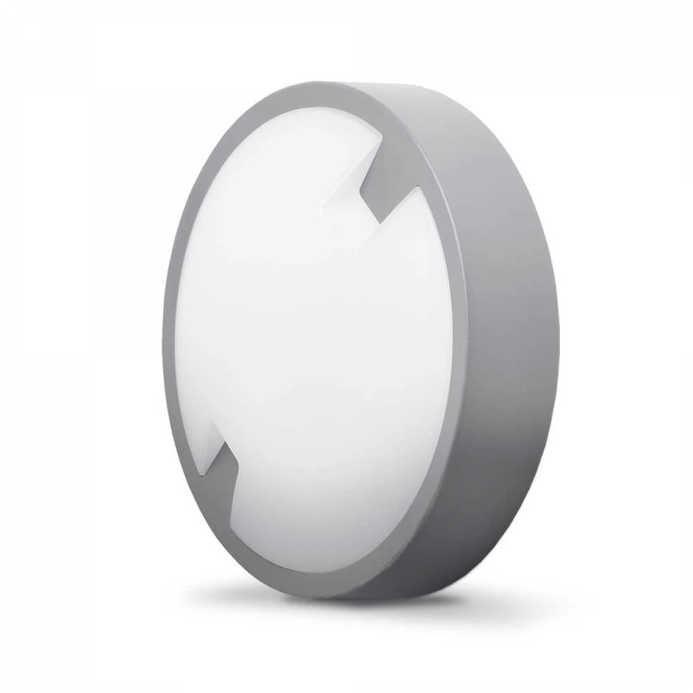 Lauko šviestuvas LED 18W 1440Lm 5000K IP65, VIDEX VLE-BH12R-185 | INGA IP65 (neutraliai balta šviesa), pilka – Smūgiams atsparus korpusas