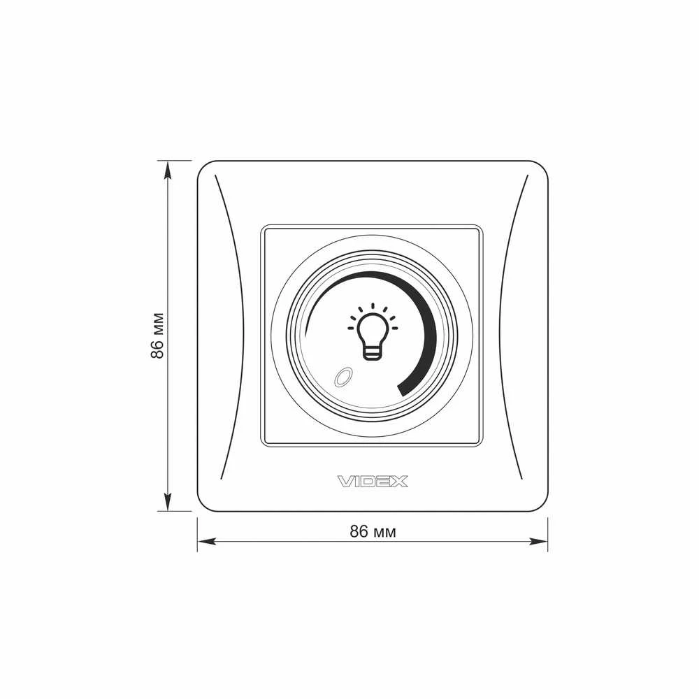 Potinkinis šviesos reguliatorius LED apšvietimui 200W, Videx Binera, balta, IP20 VF-BNDML200-W – dimeris LED lempučių tolygiam pritemdymui be mirgėjimo