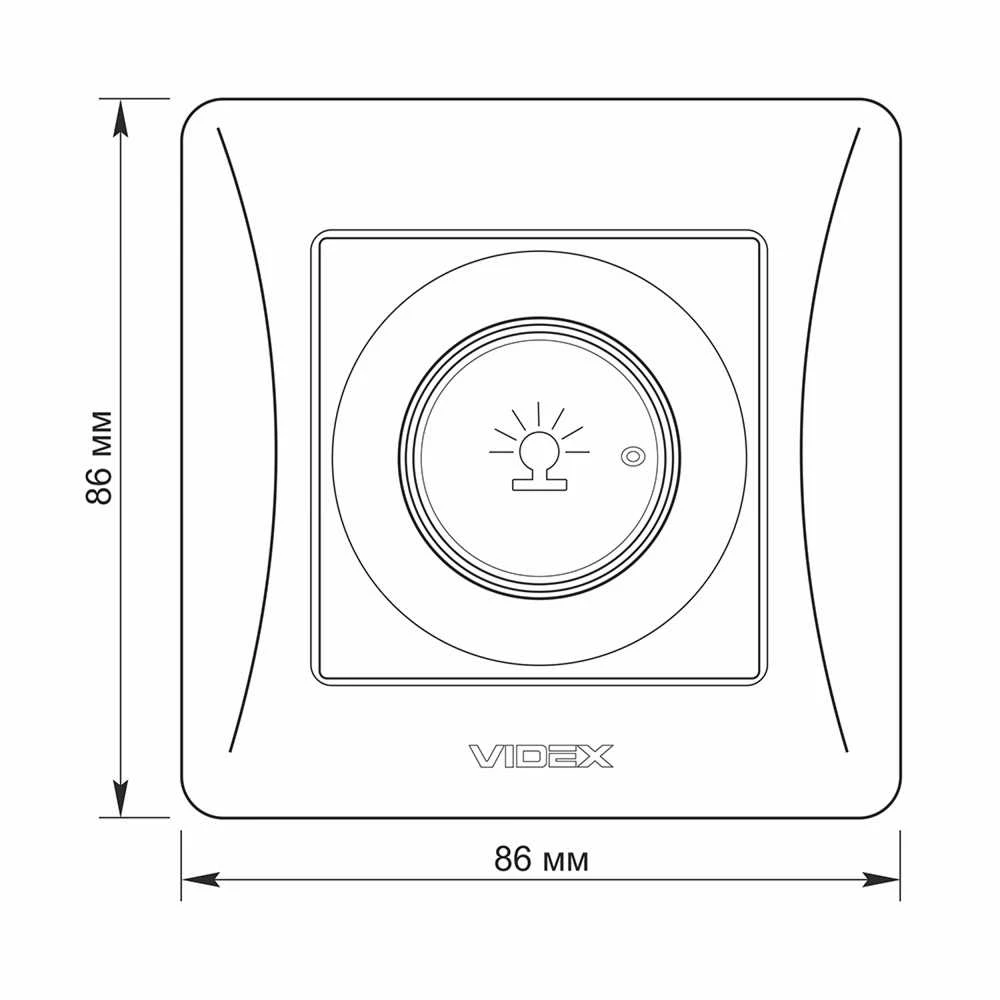 Potinkinis šviesos reguliatorius 600W, Videx Binera, juodas grafitas, IP20 VF-BNDM600-BG – tolygus šviesos ryškumo reguliavimas apkrovoms iki 600W galios