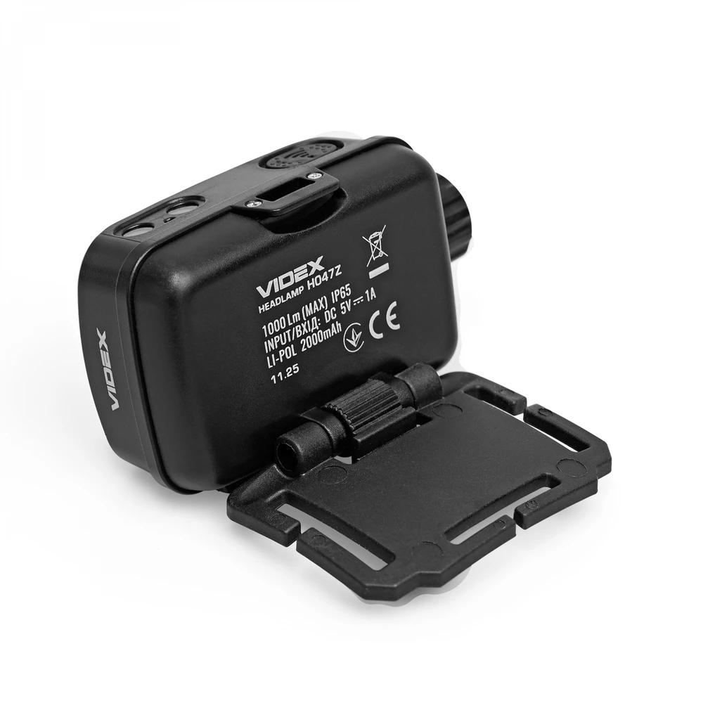 LED galvos žibintas su jutikliu įkraunamas 10W 1000Lm 5000K 2000mAh IP65 VIDEX VLF-H047Z | Raudona šviesa – Reguliuojamas šoninis jungiklis ir tikslus spindulio fokusavimas