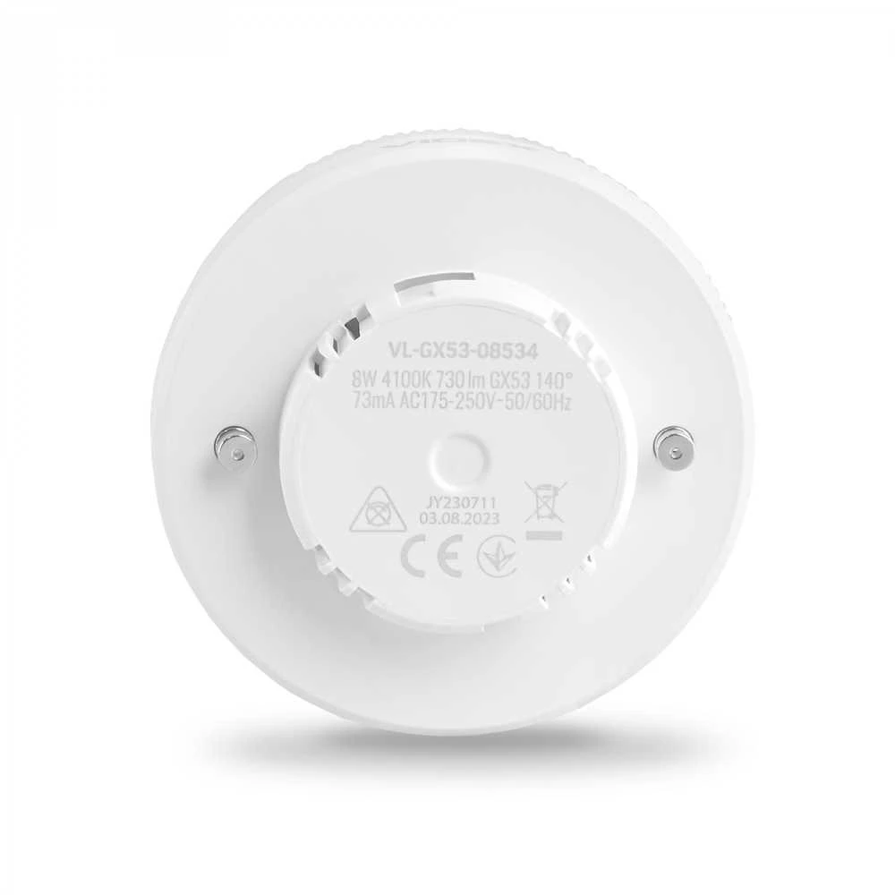 LED lemputė Videx, GX53, 8W, 730Lm, 4000K (neutrali balta šviesa)