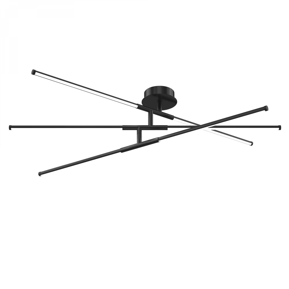 LED lubinė lempa 40W 4100Lm 3000/4000/6000K IP20 VIDEX VL-CLD013-42CB | juoda – Trijų lygių dizainas su 270° pasukamais elementais lanksčiai interjero geometrijai