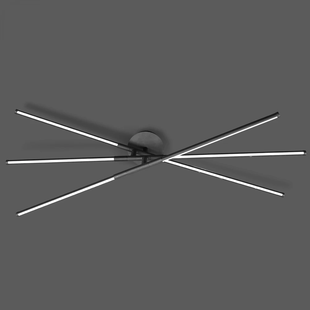 LED lubinė lempa 40W 4100Lm 3000/4000/6000K IP20 VIDEX VL-CLD013-42CB | juoda – Trijų lygių dizainas su 270° pasukamais elementais lanksčiai interjero geometrijai