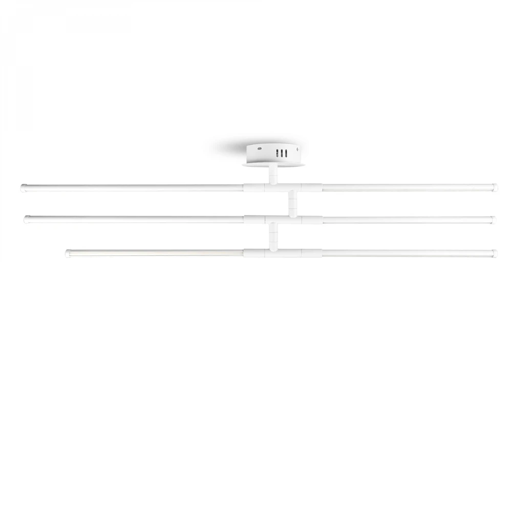 LED lubinė lempa 40W 4100Lm 3000/4000/6000K IP20 VIDEX VL-CLD013-42CW | balta – Trijų lygių dizainas su 270° pasukamais elementais lanksčiai interjero geometrijai