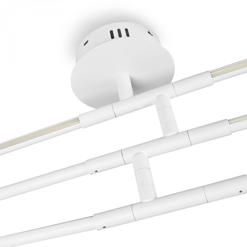LED lubinė lempa 40W 4100Lm 3000/4000/6000K IP20 VIDEX VL-CLD013-42CW | balta – Trijų lygių dizainas su 270° pasukamais elementais lanksčiai interjero geometrijai