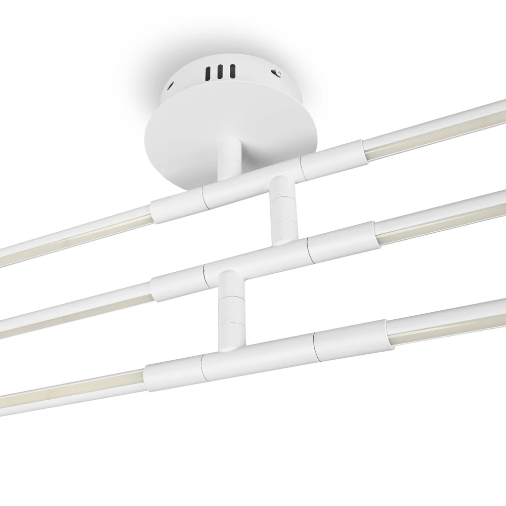 LED lubinė lempa 40W 4100Lm 3000/4000/6000K IP20 VIDEX VL-CLD013-42CW | balta – Trijų lygių dizainas su 270° pasukamais elementais lanksčiai interjero geometrijai