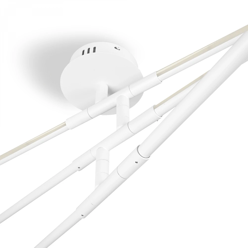 LED lubinė lempa 40W 4100Lm 3000/4000/6000K IP20 VIDEX VL-CLD013-42CW | balta – Trijų lygių dizainas su 270° pasukamais elementais lanksčiai interjero geometrijai