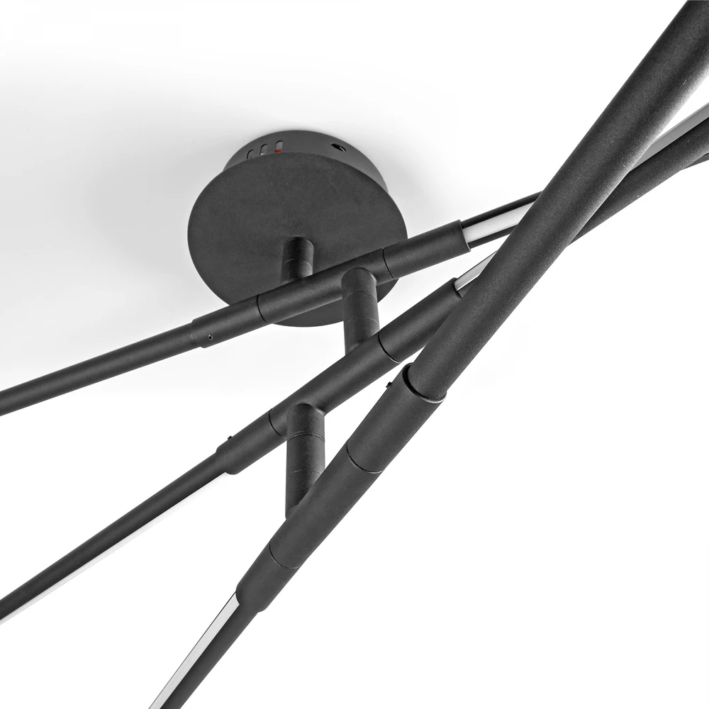 LED lubinė lempa 40W 4100Lm 3000/4000/6000K IP20 VIDEX VL-CLD013-42CB | juoda – Trijų lygių dizainas su 270° pasukamais elementais lanksčiai interjero geometrijai