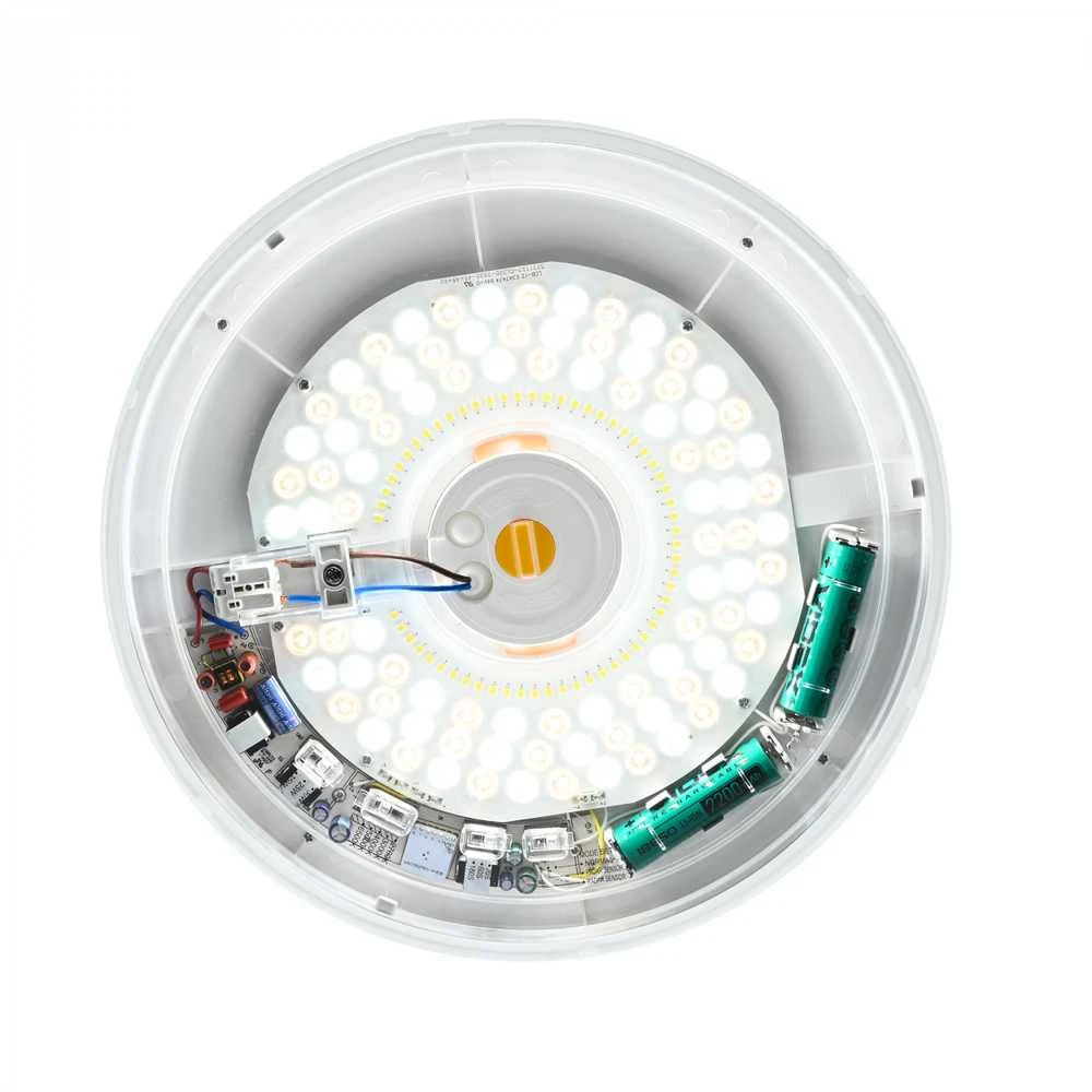 Lubinis šviestuvas Avarinis LED šviestuvas su jutikliu 15-30W 2700-6500K IP44, VIDEX VL-CLR-EM300-2 – Saugus evakuavimas ir automatinis judesio aptikimas