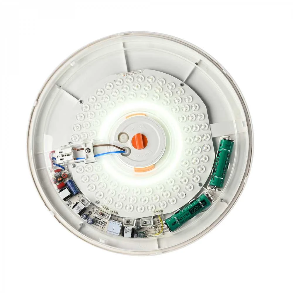 Lubinis šviestuvas Avarinis LED šviestuvas su jutikliu 15-30W 2700-6500K IP44, VIDEX VL-CLR-EM300-2 – Saugus evakuavimas ir automatinis judesio aptikimas