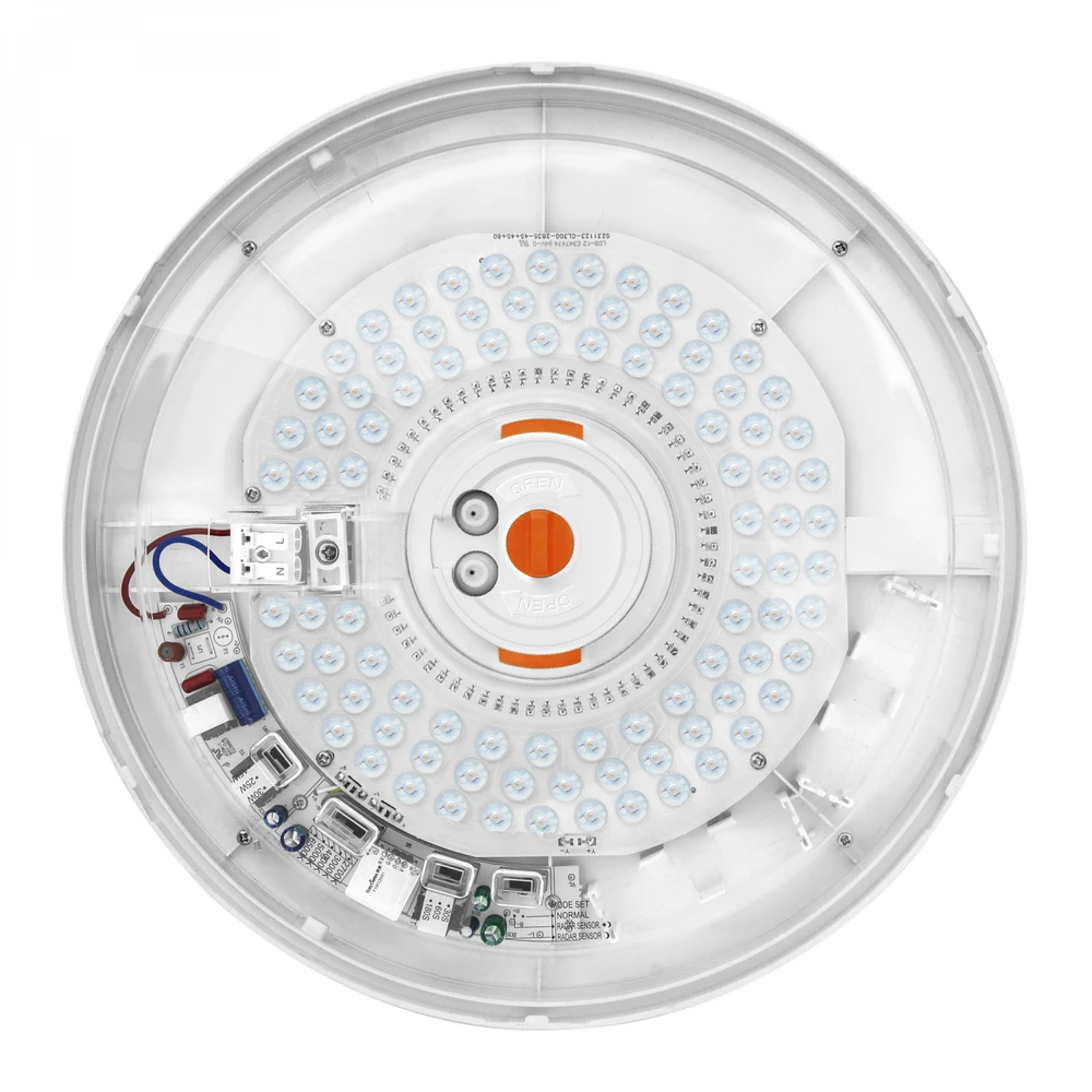 Lubinis šviestuvas LED plafonas su judesio jutikliu 25-30W 3200Lm 2700-6500K IP44, VIDEX VL-CLR-300-2 | baltas – Automatinis judesio aptikimas