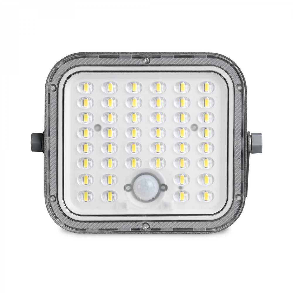 Saulės LED prožektorius su jutikliu ir saulės baterija 16Wh 1400Lm 5000K IP65 LiFePO4 5000 mAh 6W, VIDEX VL-FSO4-205-S – Monokristalinė baterija visiškai nepriklausomybei nuo elektros tinklo