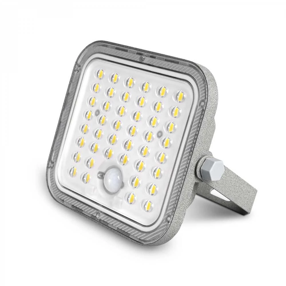 Saulės LED prožektorius su jutikliu ir saulės baterija 16Wh 1400Lm 5000K IP65 LiFePO4 5000 mAh 6W, VIDEX VL-FSO4-205-S – Monokristalinė baterija visiškai nepriklausomybei nuo elektros tinklo
