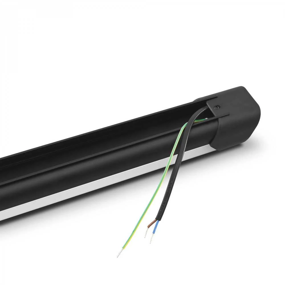 Lubinis šviestuvas Linijinis LED šviestuvas LED 72W 1200mm 8000Lm 5000K IP20, VIDEX VLE-BN-72125B | vidaus, juodas – Zero-Flicker IC tvarkyklė akių komfortui