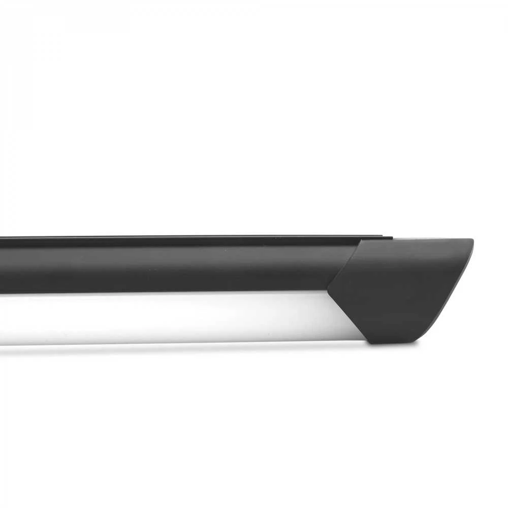 Lubinis šviestuvas Linijinis LED šviestuvas LED 72W 1200mm 8000Lm 5000K IP20, VIDEX VLE-BN-72125B | vidaus, juodas – Zero-Flicker IC tvarkyklė akių komfortui