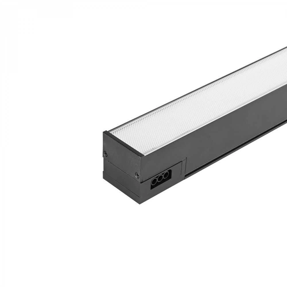 Pakabinamas šviestuvas Pakabinama biuro LED lempa 24W 2400Lm 5000K VIDEX VL-BNL02-24065B | 600mm, juoda – modulinis jungimas nepertraukiamoms linijoms