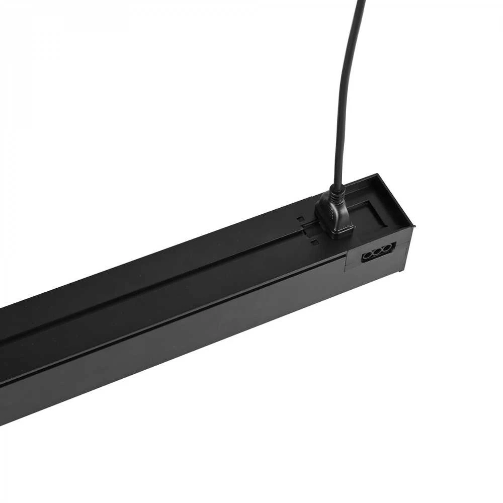 Pakabinamas šviestuvas Linijinis LED šviestuvas 24W 600mm, sujungiamas linija, 2400Lm 5000K, IP20, juodas, VIDEX VL-BNL02-24065B | Neutrali balta šviesa – Modulinis sujungimas nepertraukiamų šviesos linijų kūrimui