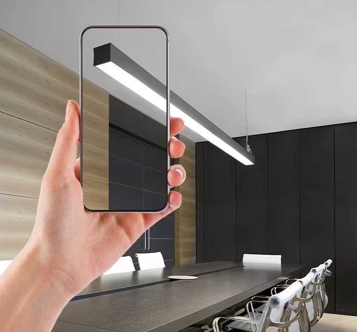Pakabinamas šviestuvas Linijinis LED šviestuvas 24W 600mm, sujungiamas linija, 2400Lm 5000K, IP20, juodas, VIDEX VL-BNL02-24065B | Neutrali balta šviesa – Modulinis sujungimas nepertraukiamų šviesos linijų kūrimui