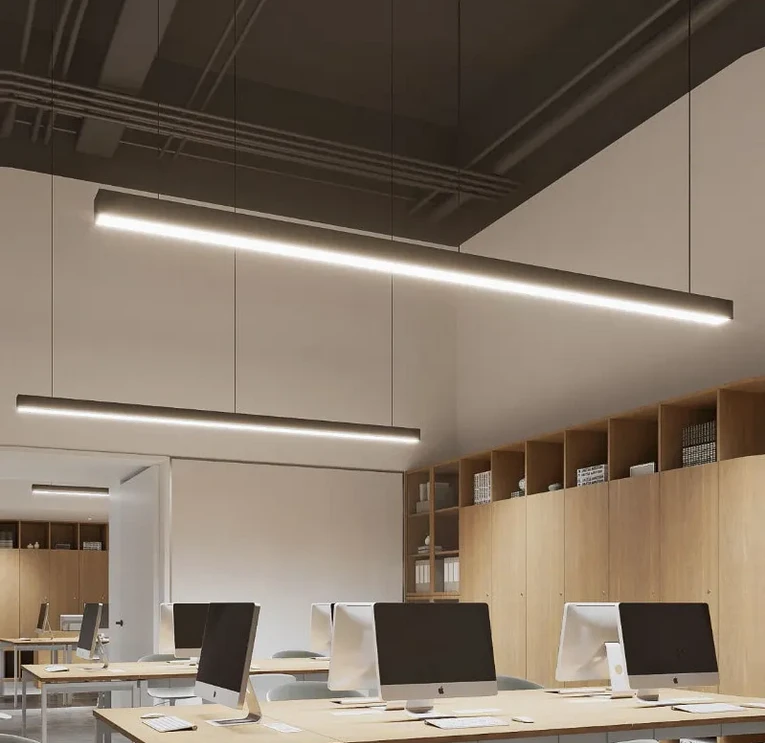 Pakabinamas šviestuvas Linijinis LED šviestuvas 24W 600mm, sujungiamas linija, 2400Lm 5000K, IP20, juodas, VIDEX VL-BNL02-24065B | Neutrali balta šviesa – Modulinis sujungimas nepertraukiamų šviesos linijų kūrimui