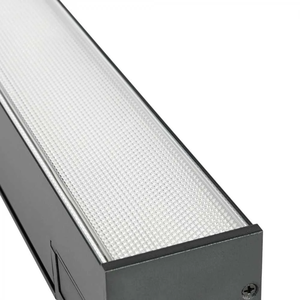 Pakabinamas šviestuvas Linijinis LED šviestuvas 50W 1200mm, sujungiamas linija, 5000Lm 5000K, IP20, juodas, VIDEX VL-BNL02-50125B | Neutrali balta šviesa – Masyvus juodo aliuminio korpusas efektyviam aušinimui