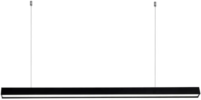 Pakabinamas šviestuvas Linijinis LED šviestuvas 50W 1200mm, sujungiamas linija, 5000Lm 5000K, IP20, juodas, VIDEX VL-BNL02-50125B | Neutrali balta šviesa – Masyvus juodo aliuminio korpusas efektyviam aušinimui