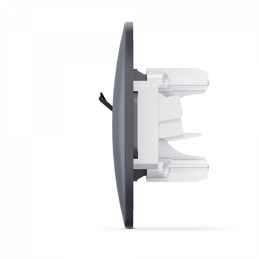 Potinkinis duomenų lizdas 1xCat6 (RJ45 kištukas), Videx Binera, juodas grafitas, IP20 VF-BNSK1PC6-BG – RJ45 Cat6 tinklo lizdas stabilaus vietinio kabelinio interneto sukūrimui