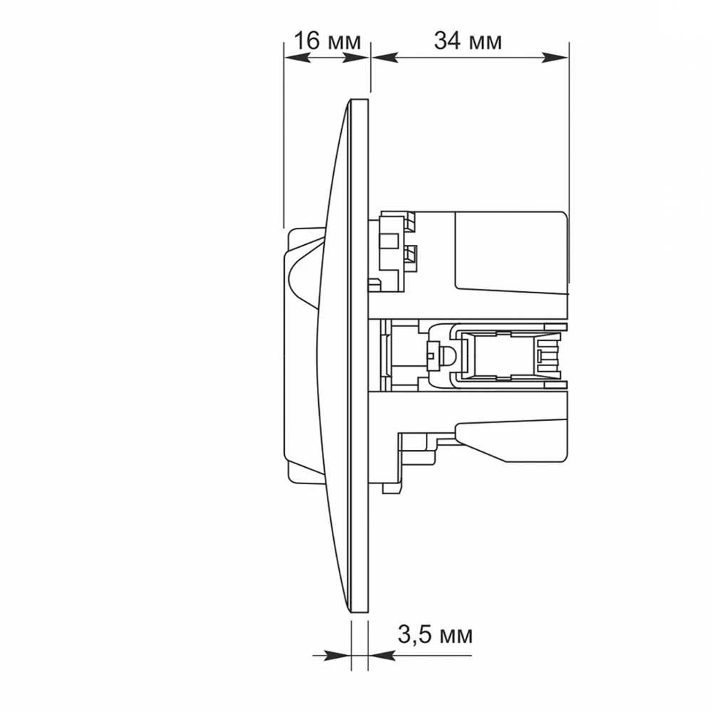 Potinkinis kištukinis lizdas 1V + prievadai (USB-A + USB-C), Videx Binera, juodas grafitas, IP20 VF-BNSK1GUC-BG – integruoti USB-A ir USB-C lizdai tiesioginiam išmaniųjų telefonų krovimui