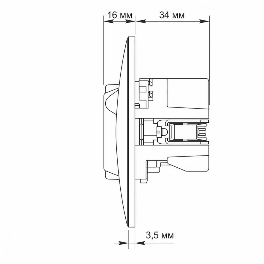 Potinkinis kištukinis lizdas 1V + prievadai (USB-A + USB-C), Videx Binera, balta, IP20 VF-BNSK1GUC-W – integruoti USB-A ir USB-C lizdai tiesioginiam išmaniųjų telefonų krovimui