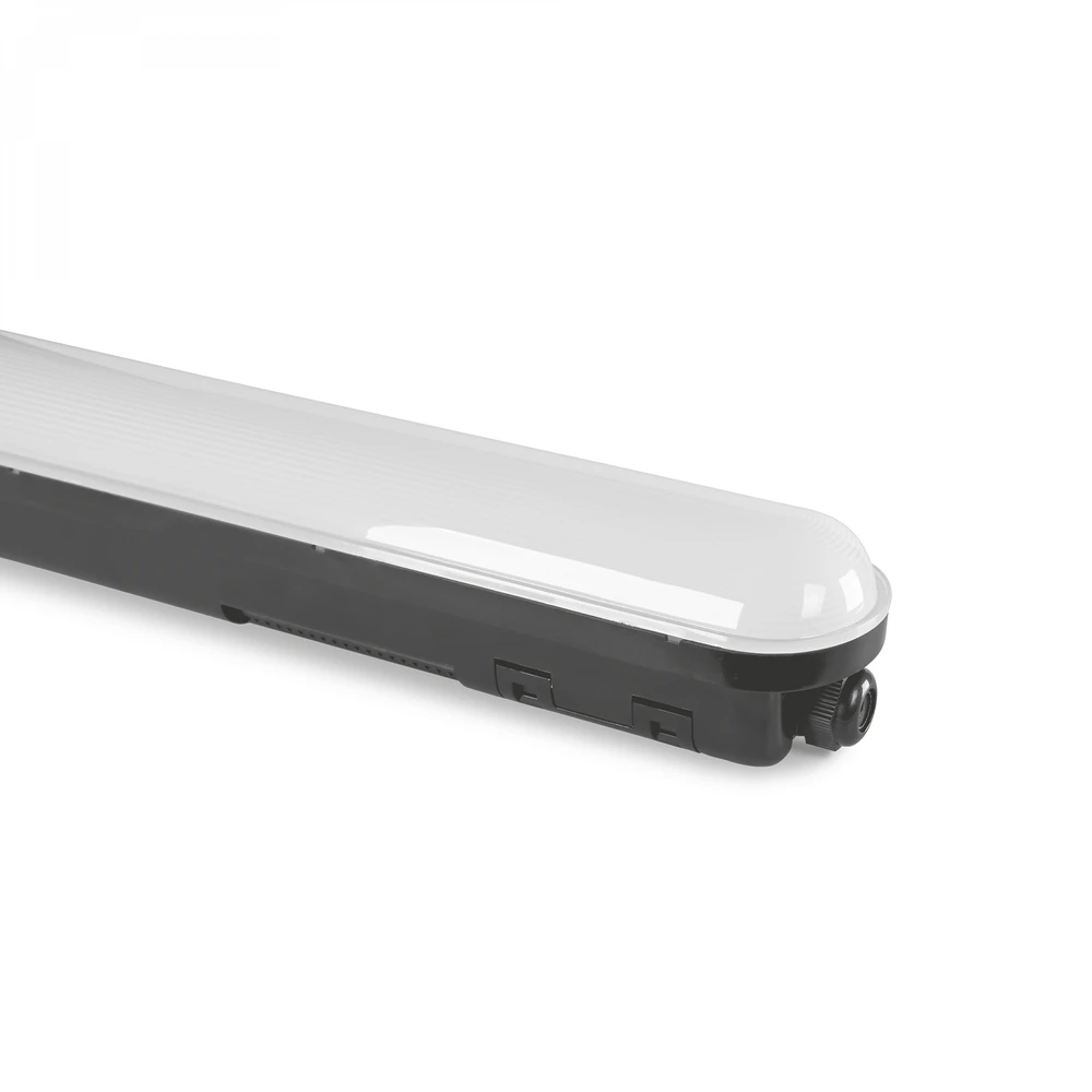 Lubinis šviestuvas Drėgmei atsparus linijinis šviestuvas (-25°C~+40°С) LED 36W 1200mm 5760Lm 5000K IP65 VIDEX VL-BNWL05-36125B | juodas – drėgmei atsparus šviestuvas sandėliams ir gamybinėms patalpoms