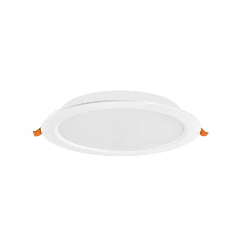 Įmontuojamas LED skydelis 18W 2100Lm 4000K IP20, VIDEX VLE-DLBR-184 | Apvalus, baltas – Žemo profilio dizainas montavimui sekliose lubose