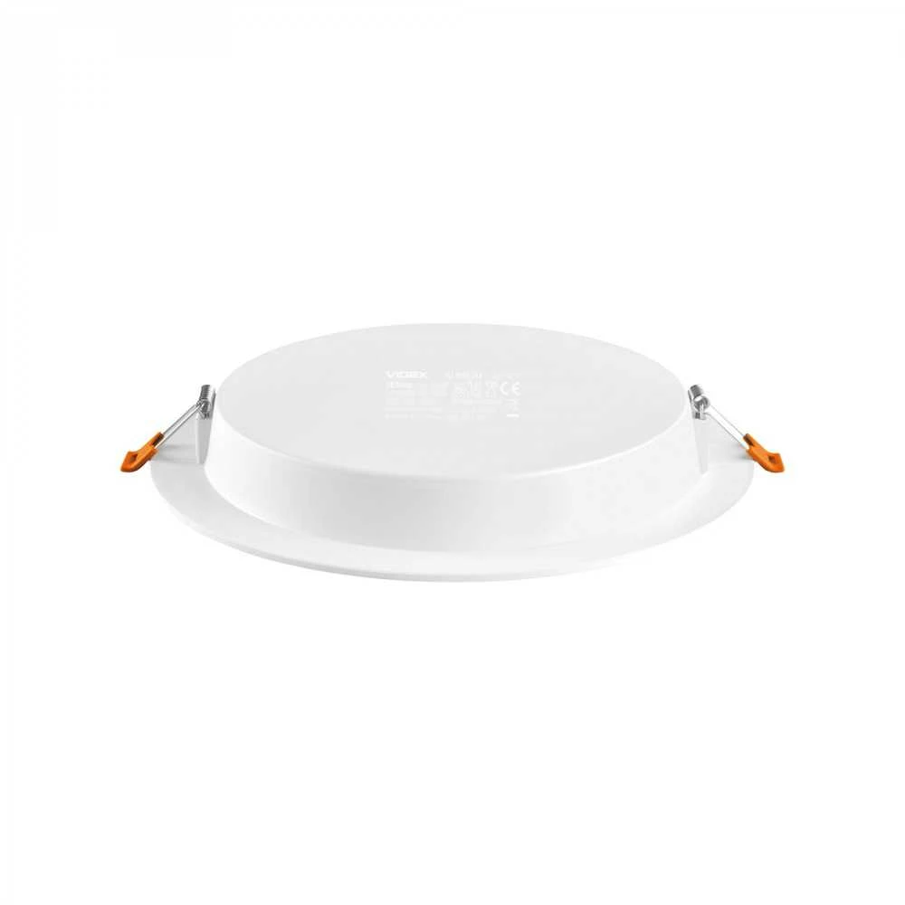 Įmontuojamas LED skydelis 24W 2700Lm 4000K IP20, VIDEX VLE-DLBR-244 | Apvalus, baltas – Žemo profilio dizainas montavimui sekliose lubose