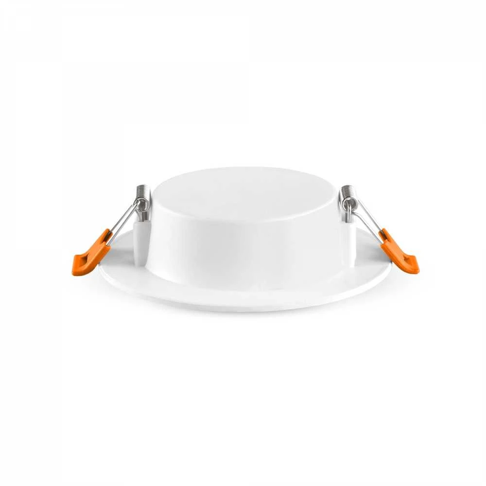 Įmontuojamas LED skydelis 4W 380Lm 4000K IP20, VIDEX VLE-DLBR-044 | Apvalus, baltas – Žemo profilio dizainas montavimui sekliose lubose