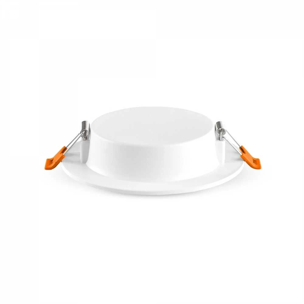 Įmontuojamas LED skydelis 6W 620Lm 4000K IP20, VIDEX VLE-DLBR-064 | Apvalus, baltas – Žemo profilio dizainas montavimui sekliose lubose