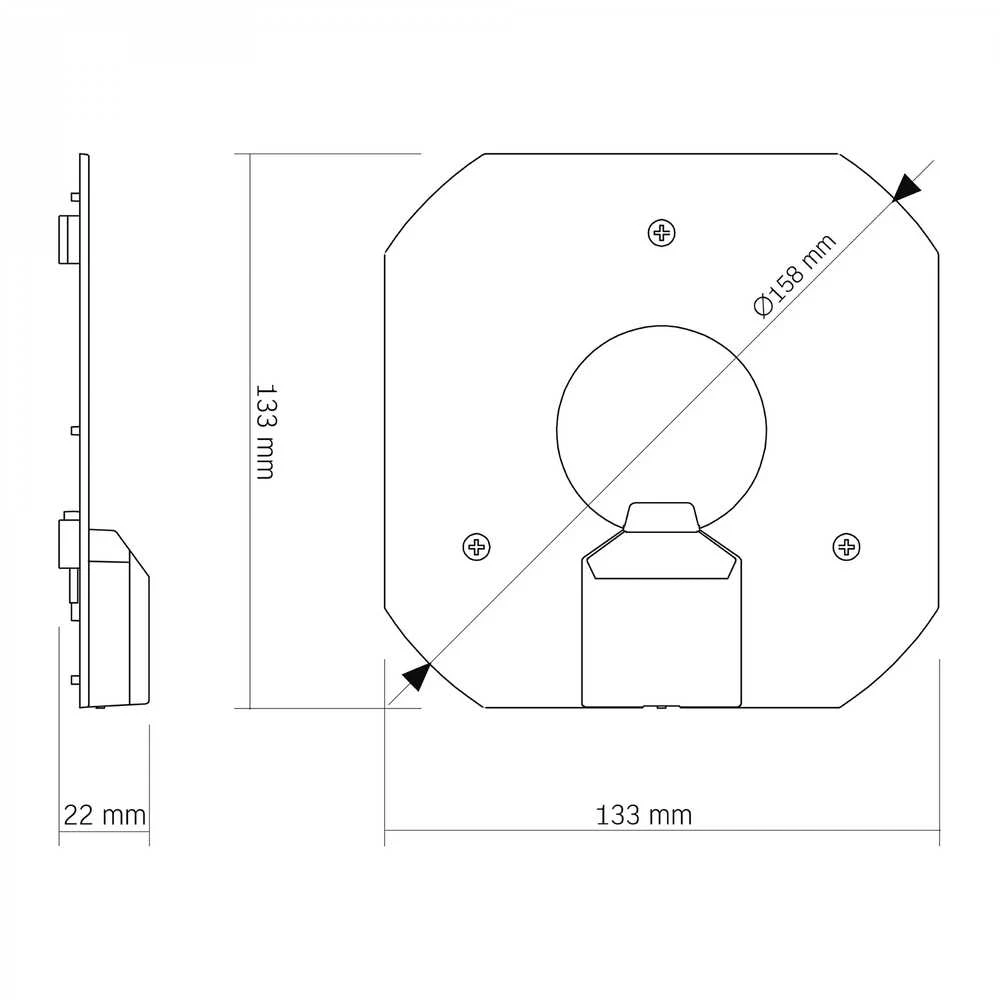 Lubinis šviestuvas Magnetinis LED modulis plafonams 20W 2700Lm 3000-4000-6500K IP20, VIDEX VL-MLC-20C – Magnetinis fiksavimas senų šviestuvų modernizavimui