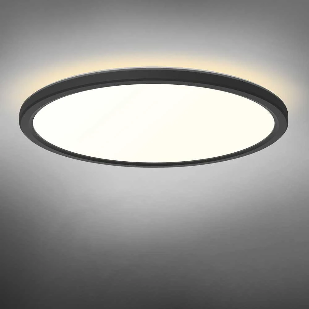 Lubinis šviestuvas Vidaus LED plafonas 22W 2400Lm 3000-5000K IP20, VIDEX VL-DL5R-22CB | juodas – UV atsparus kupolas, kuris ilgainiui negeltonuoja