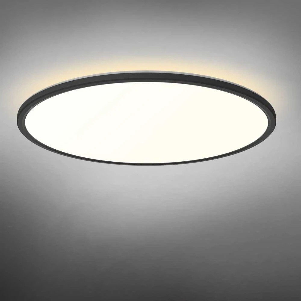 Lubinis šviestuvas Vidaus LED plafonas 44W 4800Lm 3000-5000K IP20, VIDEX VL-DL5R-44CB | juodas – UV atsparus kupolas, kuris ilgainiui negeltonuoja