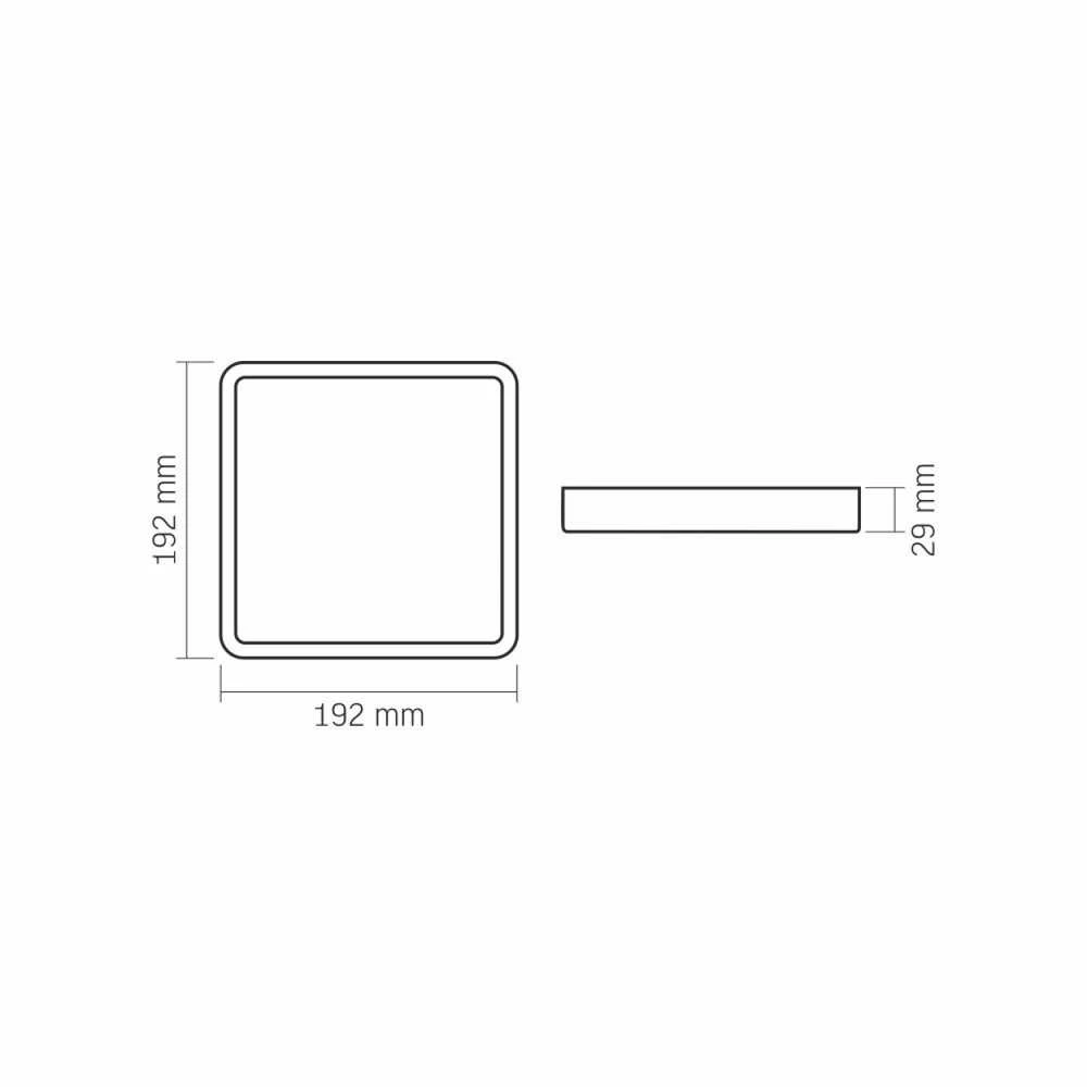 Lubinis šviestuvas Vidaus LED plafonas 18W 1850Lm 4000K IP20, VIDEX VLE-DLSS-184 – UV atsparus kupolas, kuris ilgainiui negeltonuoja