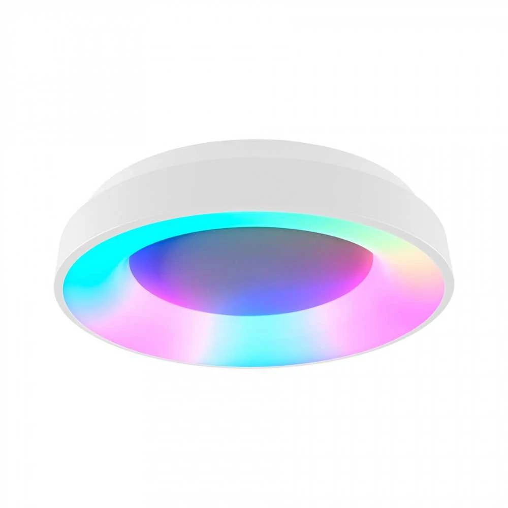 Lubinis šviestuvas Dimeriuojamas LED plafonas su pulteliu 72W 4700Lm 2700K-6000K IP20, VIDEX VLE-ERC-RGB-72W | baltas – Reguliuojamas šviesos intensyvumas ir tonas (CCT)