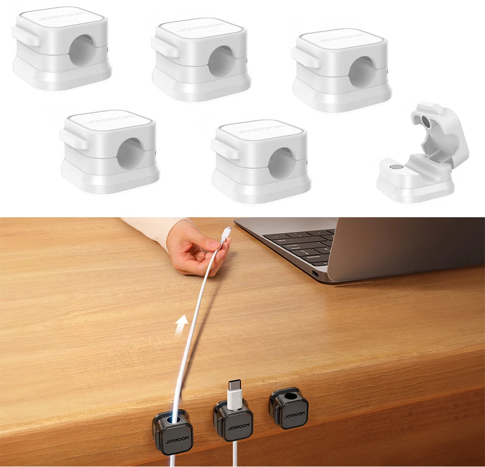 Magnetic Cable Organizer Joyroom JR-ZS368 3 vnt baltos spalvos