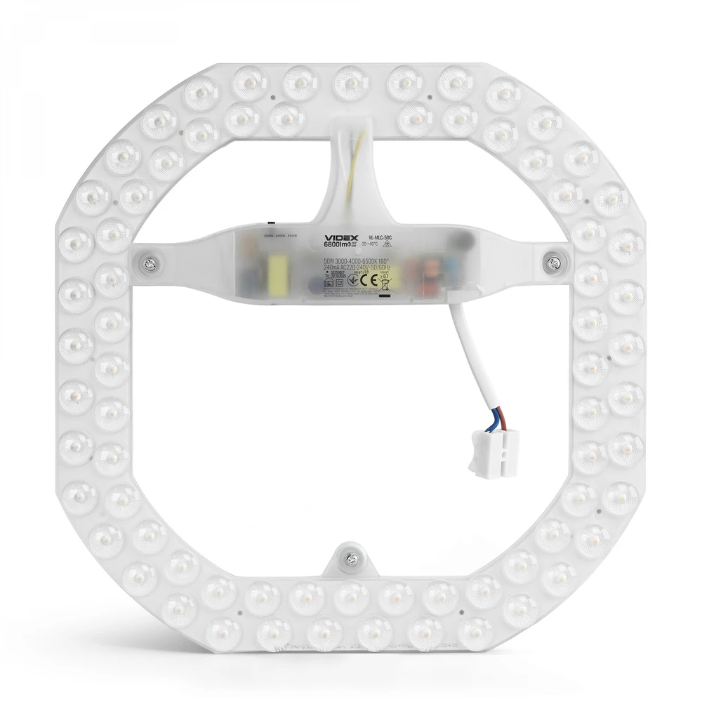Lubinis šviestuvas Magnetinis LED modulis plafonams 50W 6800Lm 3000-4000-6500K IP20 VIDEX VL-MLC-50C – Magnetinis fiksavimas senų šviestuvų modernizavimui