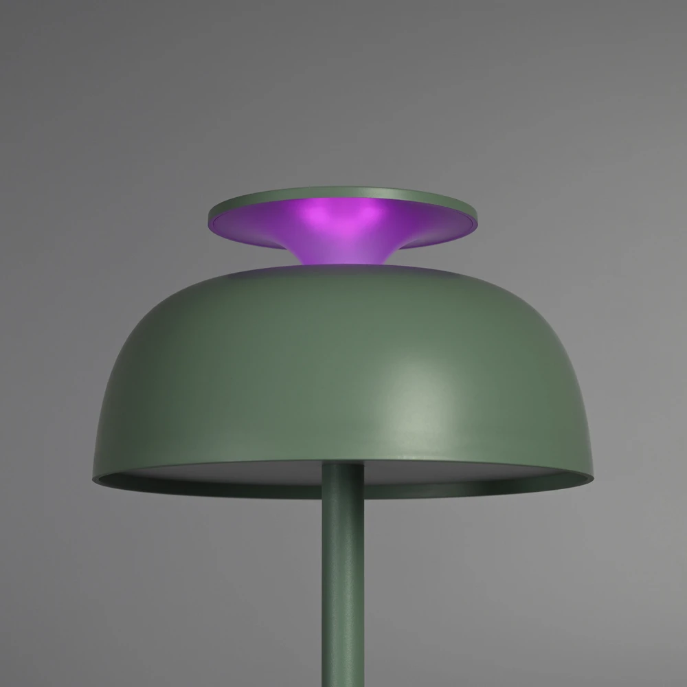 Naktinė lempa su Baltas Noise garsu, įkraunama, pritemdoma 8.5W 150Lm 4000K+RGB LiFePO4 1800mAh VIDEX VL-TF23G | šviesiai žalia – Įmontuota 10 raminančių melodijų ramiam miegui