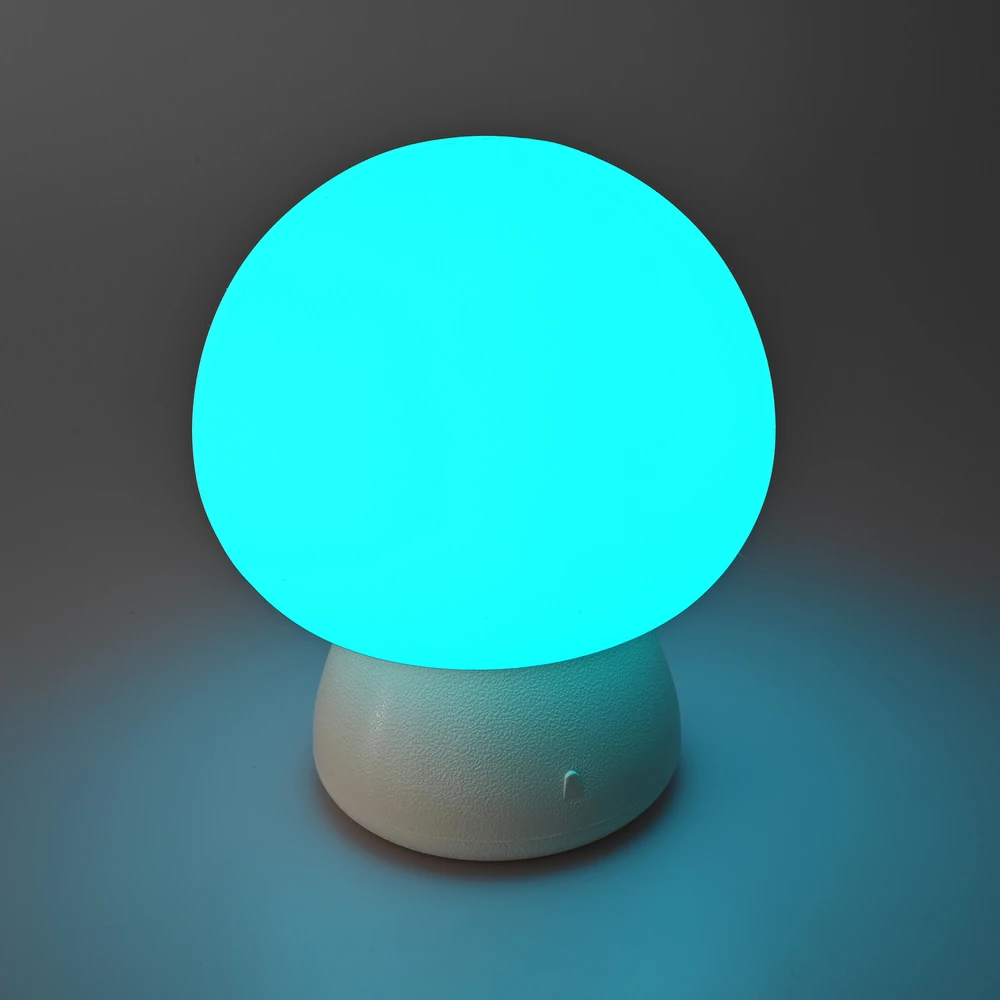 Įkraunama vaikiška LED naktinė lempa, silikoninė 4W 210Lm 3000-6500K+RGB VIDEX VL-TF26BG | balta – spalvų keitimas prisilietimu