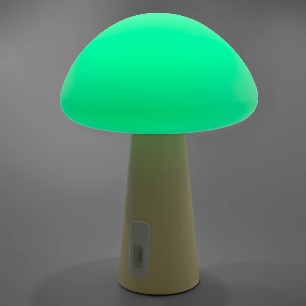 Naktinė lempa vaikams, silikoninė, įkraunama, pritemdoma 4W 210Lm 3000-6500K+RGB LiFePO4 2400mAh VIDEX VL-TF25BG | balta – Intuityvus spalvų keitimas prisilietimu saugiam naudojimui