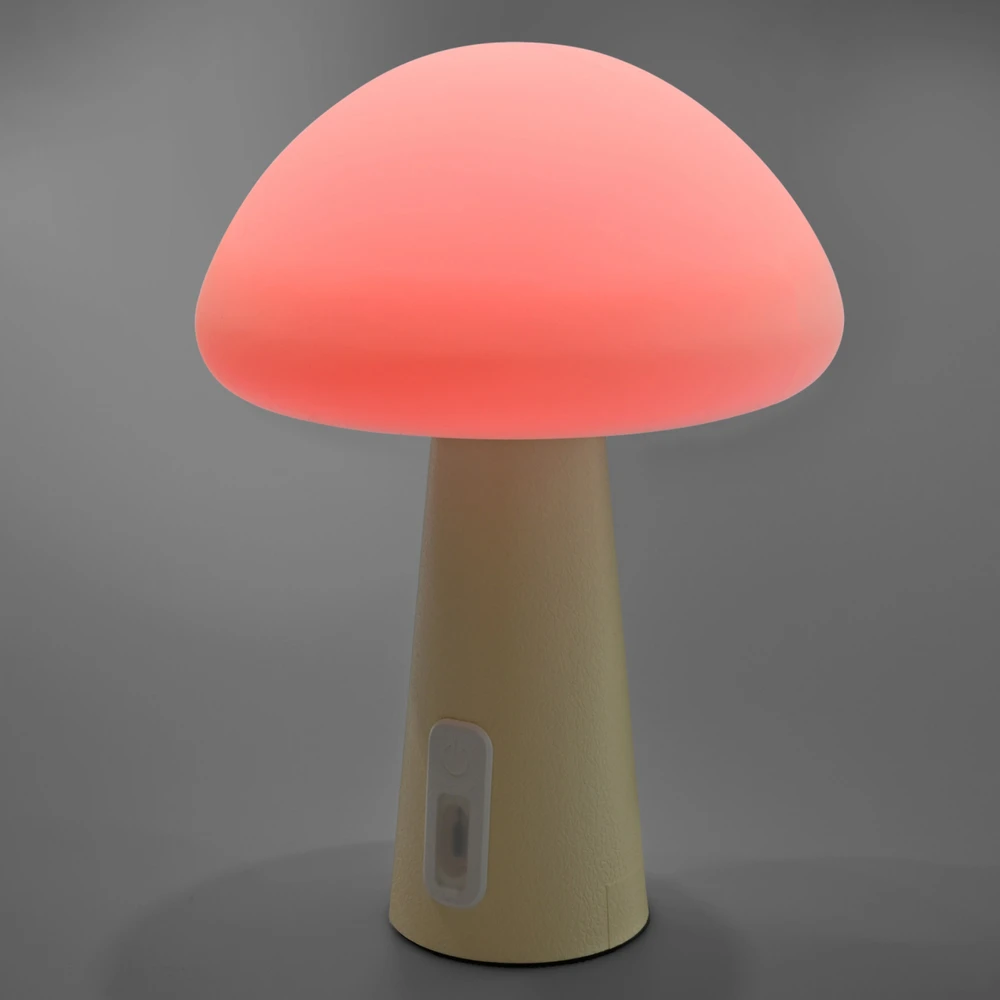 Naktinė lempa vaikams, silikoninė, įkraunama, pritemdoma 4W 210Lm 3000-6500K+RGB LiFePO4 2400mAh VIDEX VL-TF25BG | balta – Intuityvus spalvų keitimas prisilietimu saugiam naudojimui